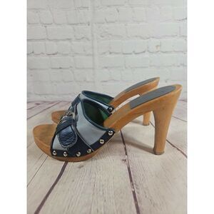 Vintage Coach Blue and Grey Heels